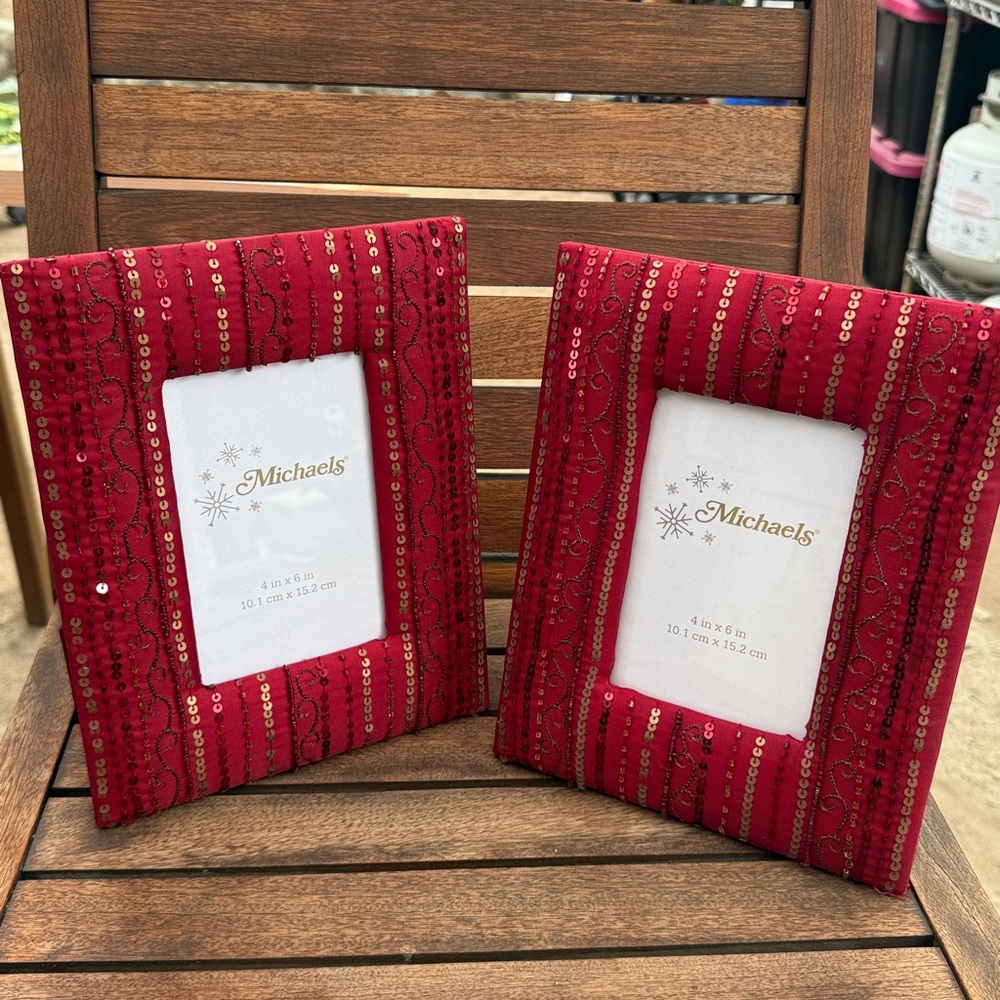Michaels Red Sequin Photo Frames